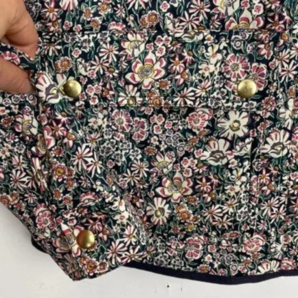 J.Crew x Liberty S Quilted Downtown Field Jacket Floral White Garden Print - Picture 9 of 12